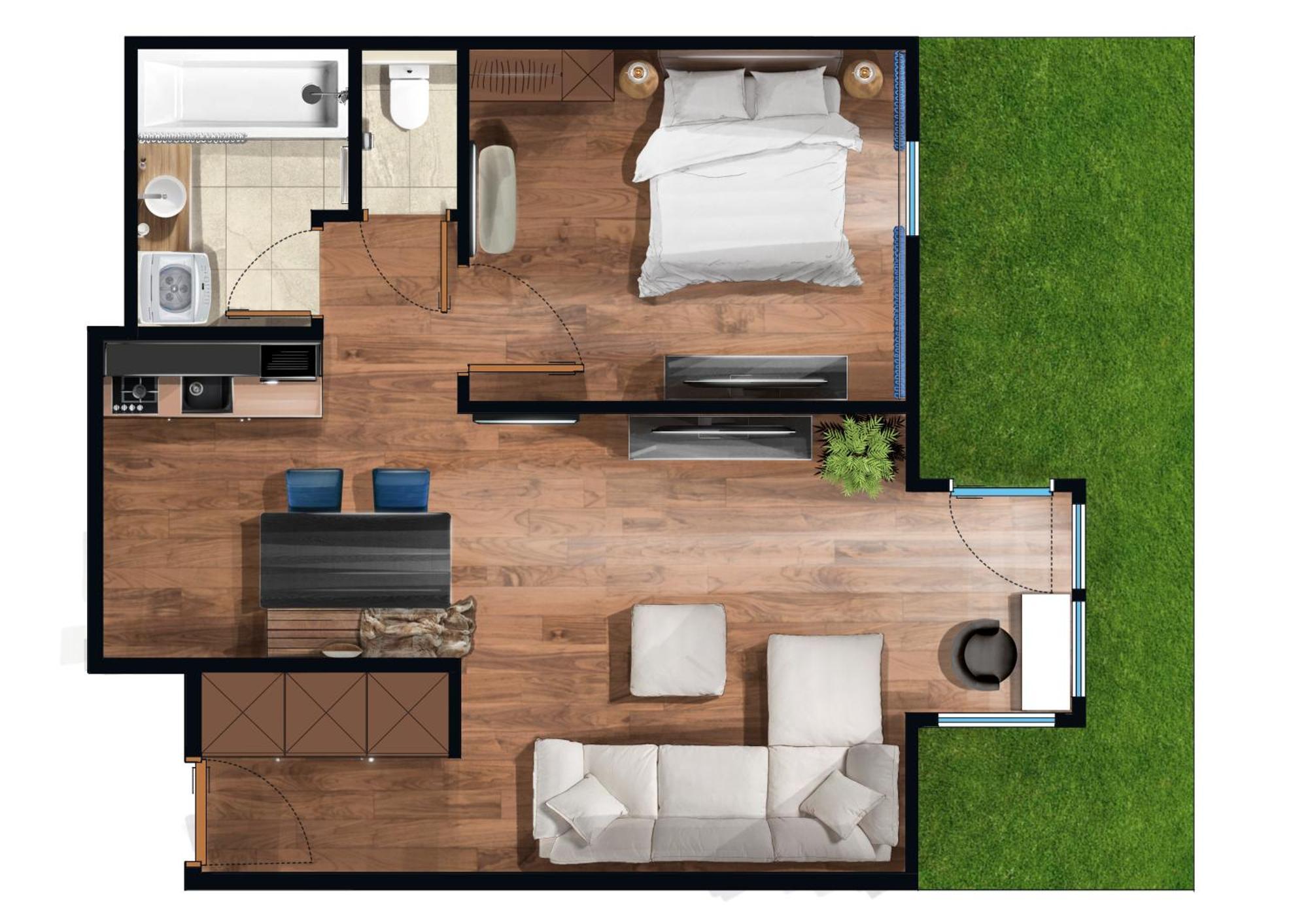Gr8 Garden - 48sqm - Free Parking Apartment